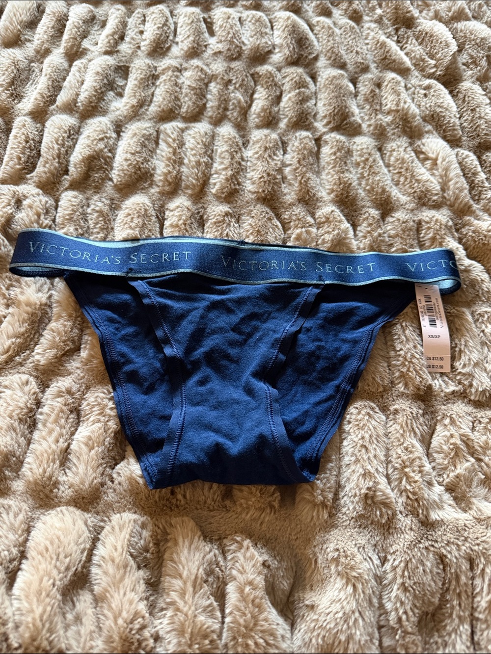 Victoria's Secret Deep Navy Logo Waistband Bikini Brief